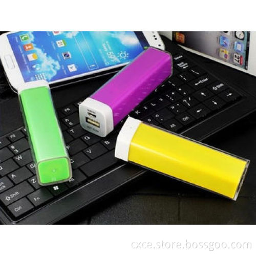 Emergency Mobile Phone Charger, 900-2,600mAh, Plastic Lipstick Design, Multicolor, PB02